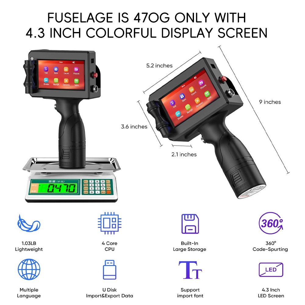 Handheld Inkjet Printer D12 view 3
